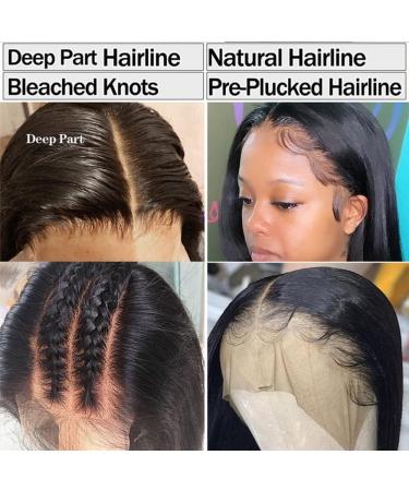 Maxine 22 Inch Brazilian Straight Wave Human Hair Lace Front Wig | 180% Density | HD Transparent Lace | Pre Plucked with Baby Hair | Bleached Knots - 13x6 Frontal Wig for Women - Buy Online on GoSupps.com