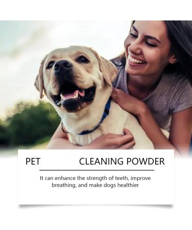 Dog Teeth Cleaning Powder - 80g Gentle Green Powder Dog Stain Remover | Dog Breath Freshener Teeth Care Products Safe Plaqueoff Powder for All Dog Types - Buy Online on GoSupps.com