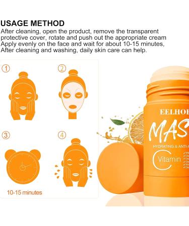  Surakey Surakey Mask Stick Anti-Acne Solid Mask Vitamin C Purifying Clay Mask Hydrates Face Controls Oil Deep Cleanses Pores Cleansing Mask for Women and Men - Buy Online on GoSupps.com