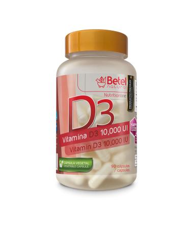 Betel Natural Vitamina D3 10 000 IU The Sunshine Vitamin Easy! - 90 Caps