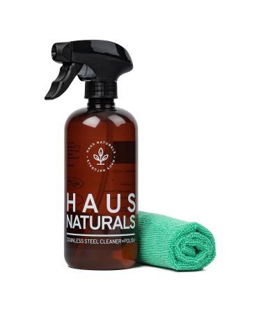 Stainless Steel Cleaner And Polish Kit16oz | Removes Streaks Smudges And Fingerprints From All Your Stainless Steel Appliances | Plant Based & Eco Friendly | Safe For Kids & Pets