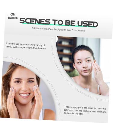 Beavorty Eyeshadow Palette 20 pcs with Sub Pallette Girls Organizers Vials Refillable Powder Clear Lipstick Aging Eye Highlighters 5x5cmx5pcs Blackx5pcs - Buy Online on GoSupps.com