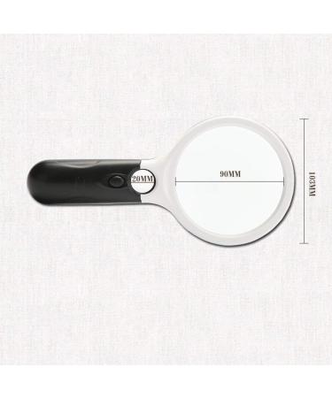HD Magnifying Glass with Light 20 Times Handheld High Magnification Magnifier - Buy Online on GoSupps.com