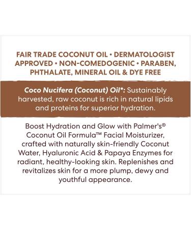 Palmer's Coconut Hydrate Facial Moisturiser (50g) - Buy Online on GoSupps.com