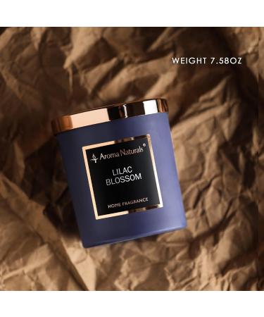 Aroma Natural Luxury Fragrance Candle - 215g Soy Wax 35 Hours Burn Lilac Blossom Purple Flower Home Decor & Gift Ideas - Buy Online on GoSupps.com