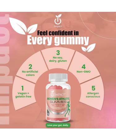 IMPACT Multivitamin for Women Gummies Daily Women Vitamins with A C D3 B12 - Biotin & Magnesium for Energy Endurance - Recovery & Immune Support Vegan 60 Count - Buy Online on GoSupps.com