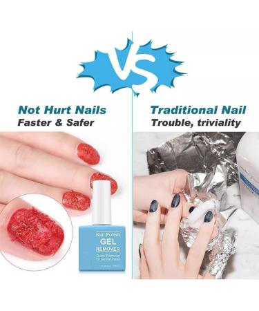 Gel Nail Polish Remover - Safe & Easy Quick Gel Polish Remover For UV Plastic Acrylic Natural Nails etc 2-3 Min Time-Saving And Hassle-Free Non-Irritating Gel Remover Nail Varnish Remover - Buy Online on GoSupps.com