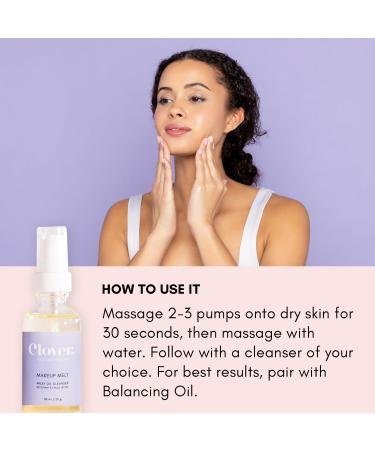 Clover Makeup Melt Milky Cleansing Oil | Gentle Skin-Friendly & Residue-Free Makeup Remover | Cruelty-Free & Vegan - Buy Online on GoSupps.com