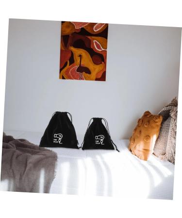 BELLIFFY 2pcs Storage Bag Styling Tool Organizer Empty Matte Lip Tubes Hair Dryer Supplies Velvet Black - Buy Online on GoSupps.com