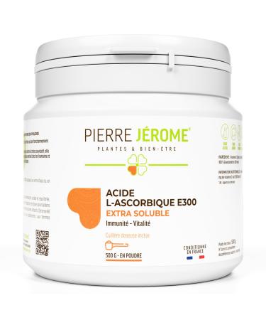 Acide L-Ascorbique E300 Extra Soluble en Poudre Pierre J r me - 500 G - Vitamine C Pure et Naturelle - Compl ment Immunit et Additif Alimentaire - 0.5 KG 500 g (Lot de 1)