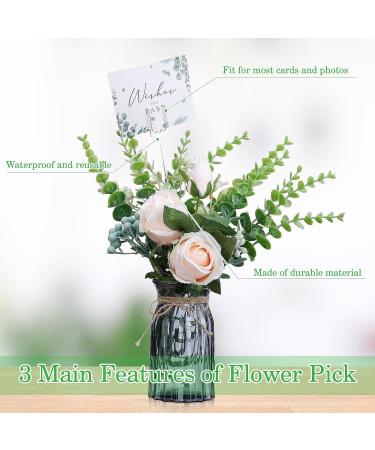 240 Pcs Floral Picks Card Holder - Fork Shape 9.4 Inch for Valentine's Day Wedding Decoration - Buy Online on GoSupps.com