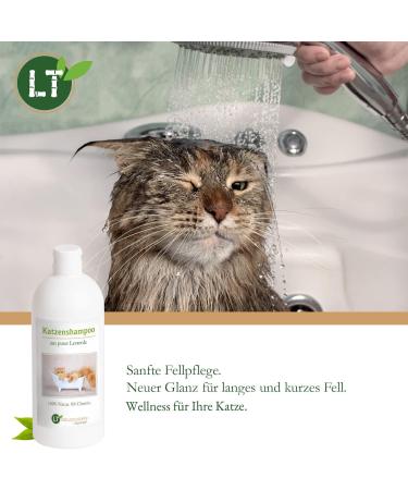LT Nature Products Cat Shampoo - Bio Chemical & Soap-Free Hypoallergenic Itch Relief Moroccan Lavaerde 500ml - For Short & Long Fur Glossy Coat - Buy Online on GoSupps.com