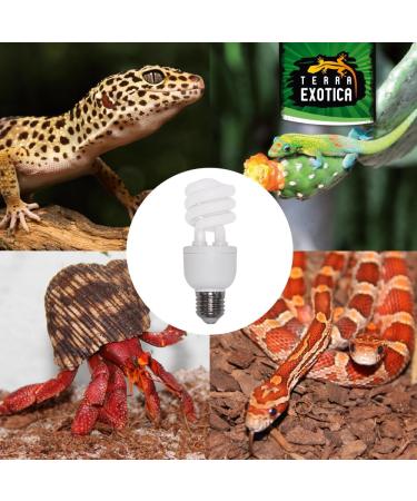 Terra Exotica Compact Mini UVB 13 Watt Full Spectrum Daylight Lamp - Choose 2.0 5.0 or 10.0 UVB for Terrariums - Buy Online on GoSupps.com