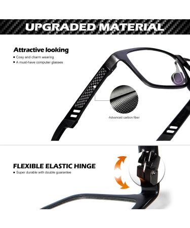 ANYLUV Blue Light Blocking Glasses for Men | Lightweight Al-Mg Metal | Anti Eyestrain UV400 | Clear Lens Eye Protection | Ideal for Gaming & Everyday Use - Buy Online on GoSupps.com