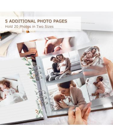 Creawoo Wooden Baby Memory Book Set - Baby's First 5 Years Milestone Journal, Record Diary, Scrapbook, Keepsake Gift Box for New Parents - Includes Ink Pad, Souvenir Bags, Envelopes - Buy Online on GoSupps.com