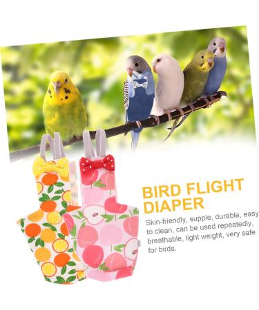 Buy MipCase 4-Piece Washable Parrot Diaper Suit - Soft Breathable Adjustable Outdoor Costumes for Birds - Buy Online on GoSupps.com