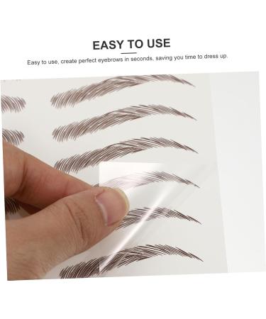 FOMIYES 9 Sheets Waterproof Eyebrow Stickers Fake Eyebrow Sticker Eyebrow Tattoos Stickers 6d Artificial 1 count (Pack of 1) Brown - Buy Online on GoSupps.com