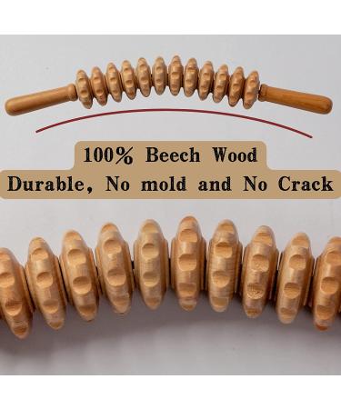 Mikako Wood Therapy Roller Massage Tools for Lymphatic Drainage | Wooden Muscle Roller Stick for Pain Relief & Cellulite | Maderoterapia Rolling Body Massager - Buy Online on GoSupps.com