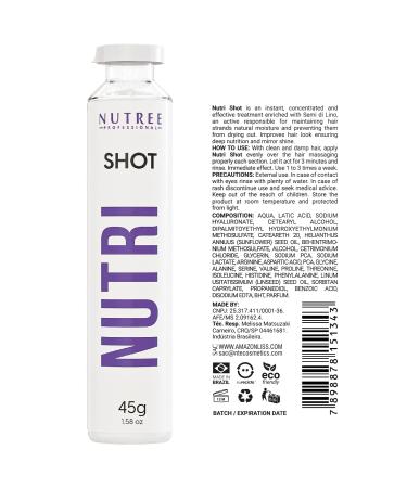 Nutree Professional Hair Treatment with Hyaluronic Acid | Linseed Oil Deep Nourishment for Dry Damaged Hair - 1.58 oz - Buy Online on GoSupps.com