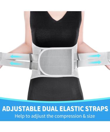 Back Brace for Lower Back Pain - Lumbar Support for Herniated Disc & Sciatica Relief - Unisex Grey M - Buy Online on GoSupps.com