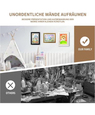 Leejard A4 White Picture Frame Set for Children's Drawings - Interchangeable Wood Frames for Artwork Storage & Room D cor - Buy Online on GoSupps.com
