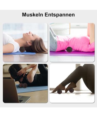 Fascia Roller Set for Deep Tissue Massage | Relief for Spine Neck & Back - Includes Massage Ball & Peanut Lacrosse Ball | Enhance Flexibility - Buy Online on GoSupps.com