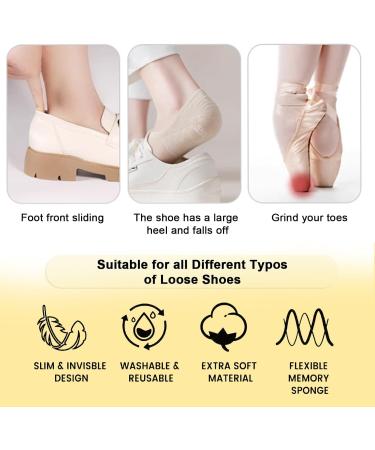 Universal Shoe Filler Inserts - 2 Pairs for Loose Shoes Toe Cushion Comfort Pain Relief for Men & Women (Black & White - Buy Online on GoSupps.com