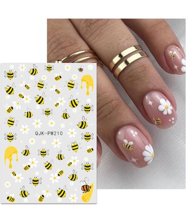 JMEOWIO 10 Sheets Flower Nail Art Stickers Decals Self-Adhesive Spring Summer Line Colorful Floral Nail Supplies Nail Art Design Decoration Accessories - Buy Online on GoSupps.com