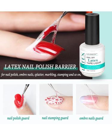 LOUINSTIC Quick Gel Polish Remover Kit - 3-5 Minute Nail Polish Removal with Peel Off Latex Tape Barrier - Buy Online on GoSupps.com
