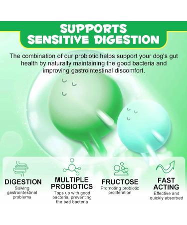 Probiotic chewable tablets for dogs probiotics dog intestinal health building dog intestinal flora stomach and intestinal flora dogs allergies yeast balance supports immune system and general health - Buy Online on GoSupps.com