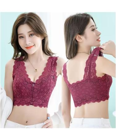 XWSM Front Zipper Post Surgery Mastectomy Bra - All-Day Comfort with Pocket Chest Pad for Women - Sporty Corset Underwear - Large Red - Buy Online on GoSupps.com