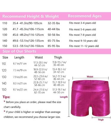 Girls Sparkle Glitter Dance Shorts | Athletic Gymnastics Bottoms | Size 7-8 Years - Buy Online on GoSupps.com