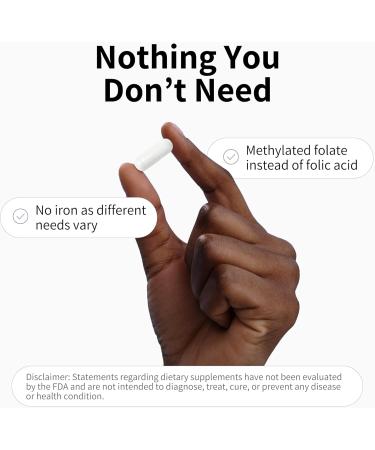 Nourished Mama Prenatal Multivitamin - Vegan Iron-Free Methylated Folate & Choline for Preconception Pregnancy Postpartum & Breastfeeding - 90 Count - Buy Online on GoSupps.com