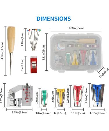 ZECARFA Bias Tape Maker Kit - Quilt Binding Tools Set with 4 Sizes - Includes 2 Yards Purple Bias Tape - Create Unique Fabric Designs - Buy Online on GoSupps.com