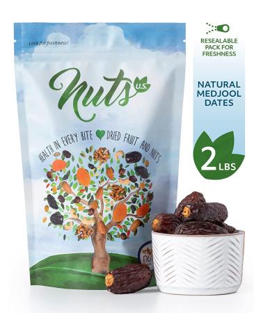 Natural Medjool Dates - Juicy, Sweet & Preservative-Free (2 lbs) | Grown in California - Buy Online on GoSupps.com