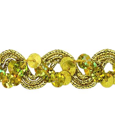 Expo International Reba Ricrac Sequin Braid Trim Spool - Gold - 3 Yard - Buy Online on GoSupps.com
