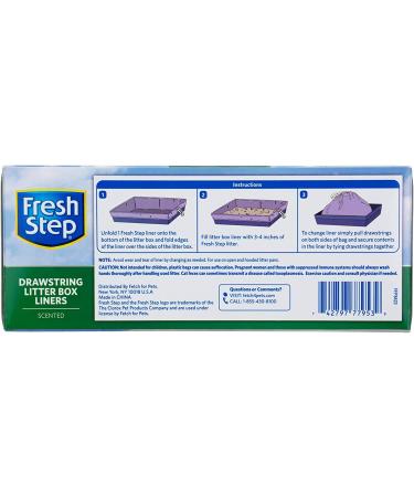 Fresh Step Drawstring Cat Litter Box Liners  Scented and Unscented Cat Liners-7 Count Cat Litter Liners-Kitty Litter Bags  Cat Litter Bags  Cat Litter Box Supplies  Litter Box Bags  Kitty Litter Liner Large - Scented Box Liners 7 Count - Buy Online on GoSupps.com
