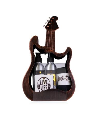 Accentra gift set in metal guitar including shower gel body lotion soap and small towel - unusual gift set for special occasions such as Mother's Day Father's Day Birthday or Easter - Buy Online on GoSupps.com