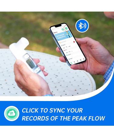 Nascool Bluetooth Peak Flow Meter for Asthma COPD | PEF FEV1 Monitor | Home Medical Spirometer | 300 Record Capacity | Kids & Adults - Buy Online on GoSupps.com