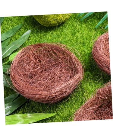 Unomor 12th Simulated Bird Nest - Decorative Easter Egg Nest for Outdoor & Tree Decoration | Mini Hemp Silk Birds 12x12cm Coffee - Buy Online on GoSupps.com