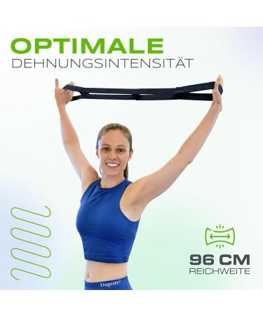 Buy Dupore 96 cm Yoga Belt with 4 Loops - Stretching & Pain Relief Band for Efficient Workouts - Ideal Fitness Accessory - Buy Online on GoSupps.com