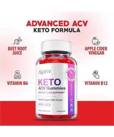 Algarve Keto ACV Gummies 1000mg Vegan Formula - 60 Gummies - Buy Online on GoSupps.com