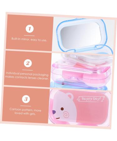 Solustrie Cartoon Pupils Contact Lenses - 4 Boxes with Storage Case | Travel-Friendly Lens Holder - 6.5x4.5x2.5cm - Buy Online on GoSupps.com