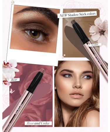 Girlactik Creamy Eyeshadow Stick - Long Lasting Water-Resistant Eye Makeup in Rose - Shimmer & Matte Colors - Includes Sharpener - 2g - Buy Online on GoSupps.com