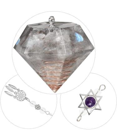 Mookaitedecor Labradorite Resin Crystal Point Pendulum - Gemstone Reiki Healing Tool for Dowsing and Meditation - Buy Online on GoSupps.com
