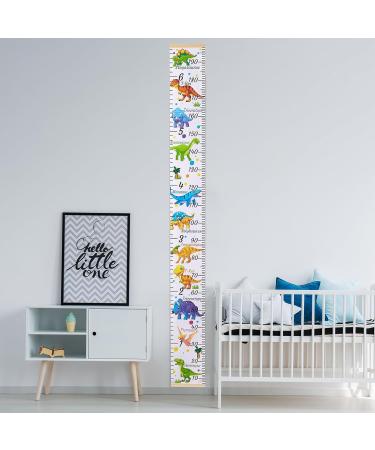 MHJY Kids Height Chart for Boys & Girls | Wooden Ruler Growth Chart | Dinosaur Themed Canvas Wall Decor - Buy Online on GoSupps.com