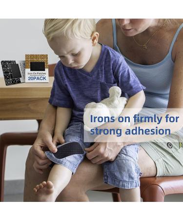 HTVRONT Iron on Patches Kit - 20 Pieces, 3.7x4.9 - Black White Gray Beige Brown Repair & Decorating Fabric Patches - Buy Online on GoSupps.com