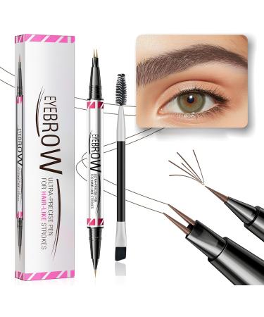  Generisch 2 in 1 Eyebrow Pencil with Eyeliner Pencil Double-Sided Eyebrow Pencil | 2 in 1 Makeup Pencil Eyeliner Pencil | Natural Eyebrow Pencil for Travel Shopping Travel - Buy Online on GoSupps.com