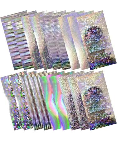 18pcs Reflective Silver Fishing Lure Stickers - Adhesive, Waterproof, Laser Design - Eye-catching Fish Scale Film for Lures - Buy Online on GoSupps.com