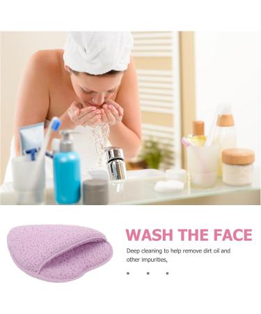Baluue Compressed Facial Sponge Heart Shaped Exfoliating Face Scrubber Puff Reusable Makeup Remover Cosmetic Spa Sponges for Facial Cleansing Purple - Buy Online on GoSupps.com